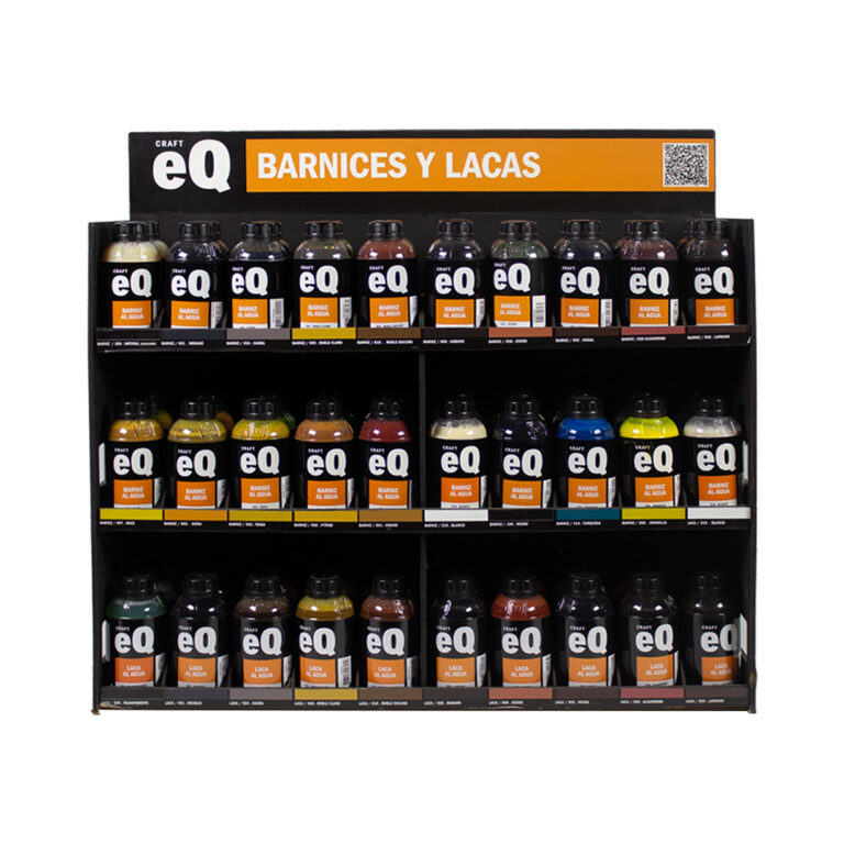 Exhibidor BARNICES , LACAS Y BETUN (x375 cc)