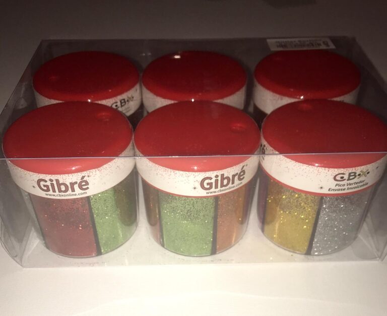 Gibre frascos 50 grs (6 colores) estuche x 6