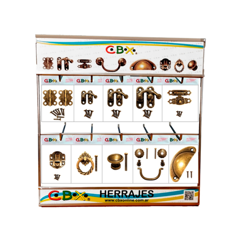 Herrajes de Metal CBX (Expositor Completo)
