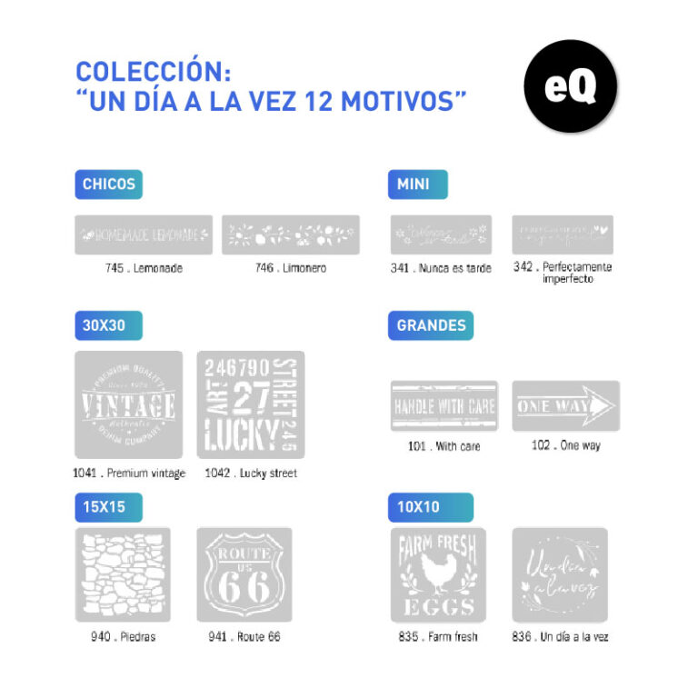 Stencil Colección Completa "Un día a la vez"