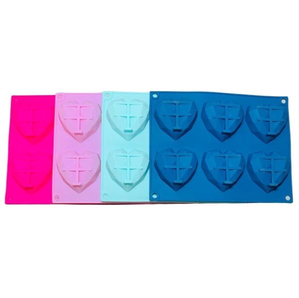 Molde Siliconado Corazon/Diamante (YH792)