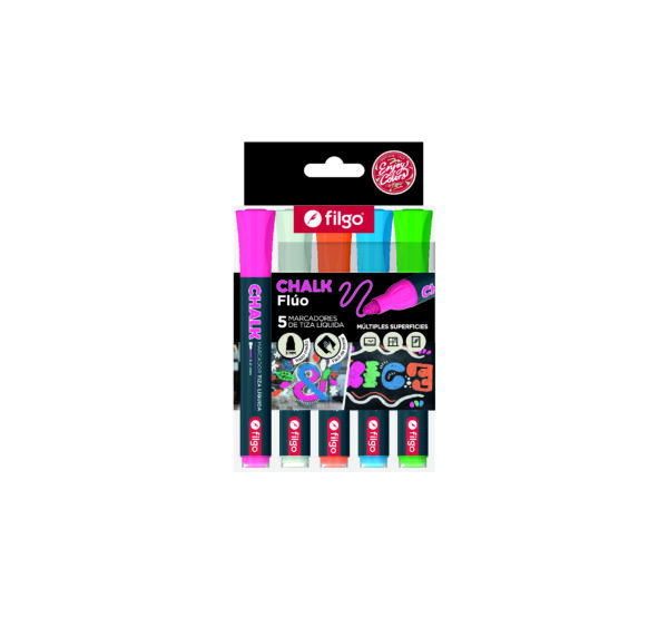 Marcador Chalk 3.0 Surtido x5 u. Filgo